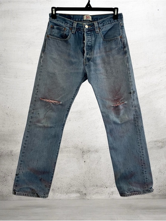 Levi's Other - 💙 Levi’s 501 Men’s Original Button Fly Jeans W31 L30 Y2K Distressed Paint